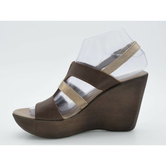 Matisse Sandals Womens 8.5 Brown Leather Platform Wedge Slingback EUR 39 - Picture 5 of 9